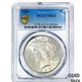 1935 Silver Peace Dollar PCGS MS63