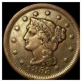 1853 Braided Hair Large Cent HIGH GRADE