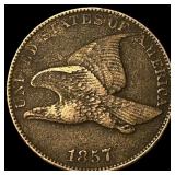 1857 Flying Eagle Cent ABOUT UNCIRCULATED
