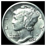 1934 Mercury Dime CLOSELY UNCIRCULATED