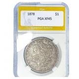 1878 Morgan Silver Dollar PGA XF45