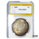 1885 Morgan Silver Dollar PGA MS63