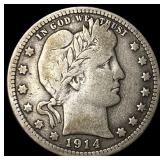 1914 Barber Quarter LIGHTLY CIRCULATED