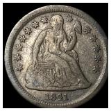 1841-O Silver Seated Liberty Dime NEARLY UNCIRCULA