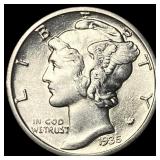 1935 Mercury Dime CHOICE BU