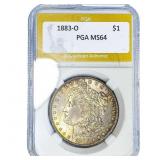 1883-O Morgan Silver Dollar PGA MS64