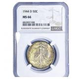 1944-D Walking Liberty Half Dollar NGC MS66