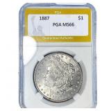 1887 Morgan Silver Dollar PGA MS66