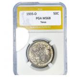 1935-D Texas Half Dollar PGA MS68