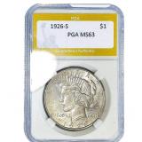 1926-S Silver Peace Dollar PGA MS63