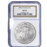 2006-W Silver Eagle NGC MS69