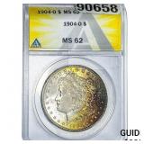 1904-O Morgan Silver Dollar ANACS MS62