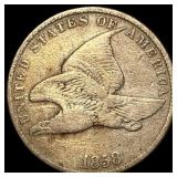 1858 Copper-Nickel Flying Eagle Cent LIGHTLY CIRCU