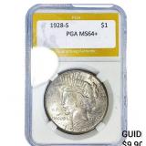 1928-S Silver Peace Dollar PGA MS64+