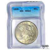 1926 Silver Peace Dollar ICG MS64