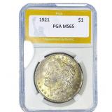1921 Morgan Silver Dollar PGA MS65