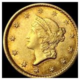 1854 Gold $1 Indian Princess Head Type 2 CHOICE AU