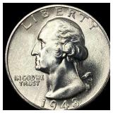 1948-S Silver Washington Quarter UNCIRCULATED