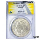 1947-Mo 5P Mexico ANACS MS64