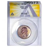 1962 Washington Silver Quarter ANACS PF66