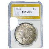 1921 Morgan Silver Dollar PGA MS66
