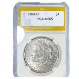 1884-O Morgan Silver Dollar PGA MS65
