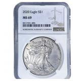 2020 Silver Eagle NGC MS69