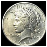 1921 Silver Peace Dollar CLOSELY UNCIRCULATED