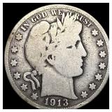 1913 Barber Half Dollar NICELY CIRCULATED