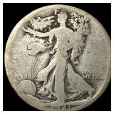 1921-S Silver Walking Liberty Half Dollar NICELY C
