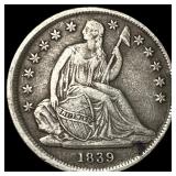 1839-O Silver Seated Liberty Dime NEARLY UNCIRCULA