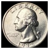 1932 Silver Washington Quarter CLOSELY UNCIRCULATE
