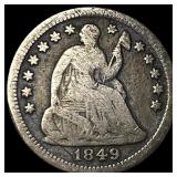 1849-O Silver Half Dime LIGHTLY CIRCULATED
