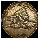 1858 Copper-Nickel Flying Eagle Cent CLOSELY UNCIR