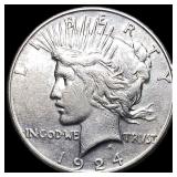 1924-S Silver Peace Dollar CLOSELY UNCIRCULATED