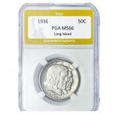 1936 Long Island Half Dollar PGA MS66