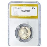 1932-S Washington Silver Quarter PGA MS63