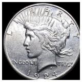 1924-S Silver Peace Dollar CLOSELY UNCIRCULATED