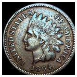 1864 Bronze Indian Head Cent NEARLY UNCIRCULATED