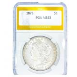 1878 Morgan Silver Dollar PGA MS63
