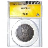 1837 Capped Bust Half Dollar ANACS VG8