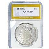 1878-CC Morgan Silver Dollar PGA MS63+