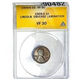 1909-S Wheat Cent ANACS VF30