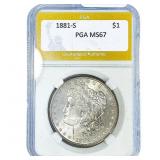 1881-S Morgan Silver Dollar PGA MS67
