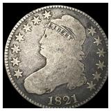 1821 Capped Bust Half Dollar NICELY CIRCULATED