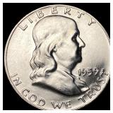 1959-D Silver Half Dollar Franklin CHOICE BU