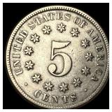 1869 Shield Nickel NEARLY UNCIRCULATED