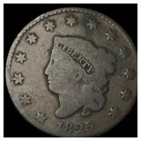 1825 Coronet Head Large Cent NICELY CIRCULATED
