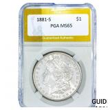 1881-S Morgan Silver Dollar PGA MS65