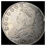 1822 Capped Bust Half Dollar LIGHTLY CIRCULATED